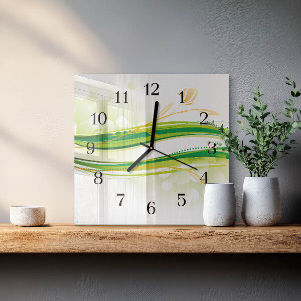 Reloj de vidrio Líneas abstractas