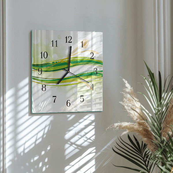 Reloj de vidrio Líneas abstractas