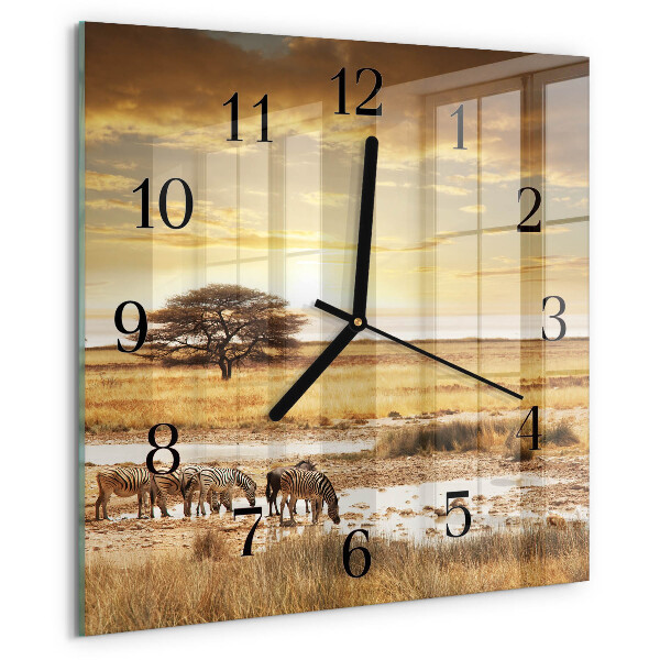 Reloj de vidrio cebras