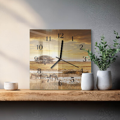 Reloj de vidrio cebras
