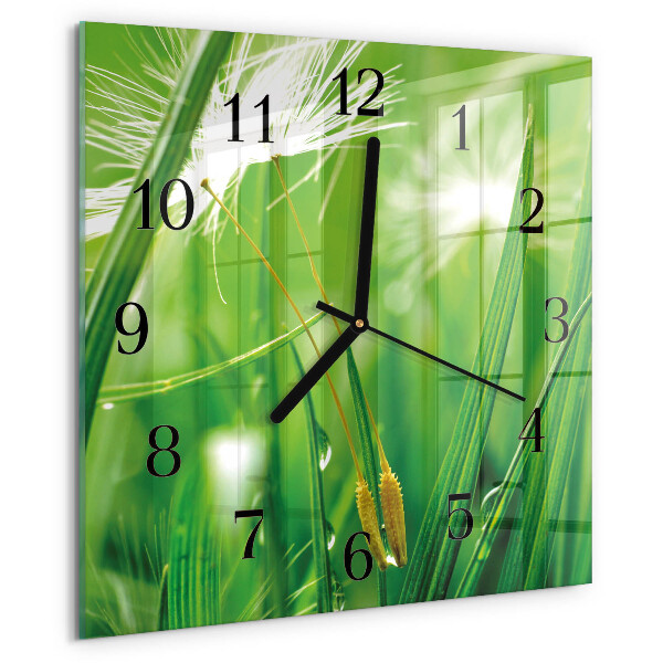 Reloj de vidrio Césped