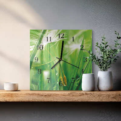 Reloj de vidrio Césped