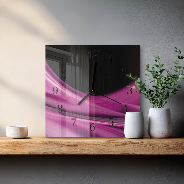 Reloj de vidrio Líneas abstractas