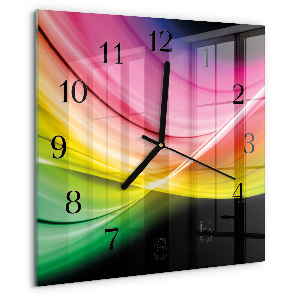 Reloj de vidrio Líneas abstractas