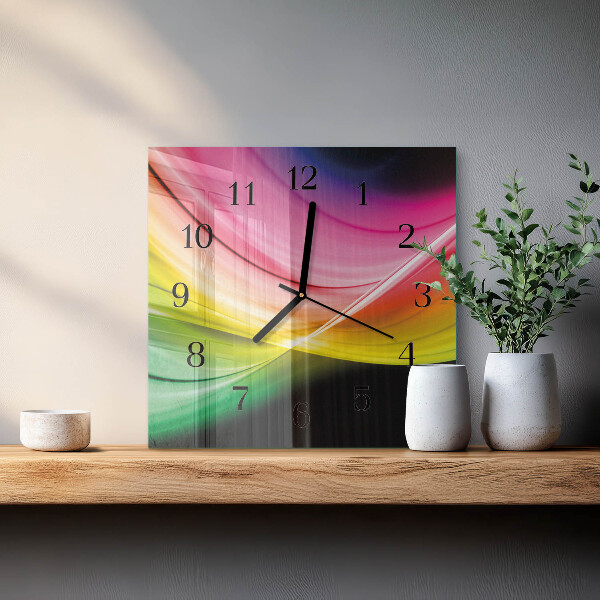 Reloj de vidrio Líneas abstractas