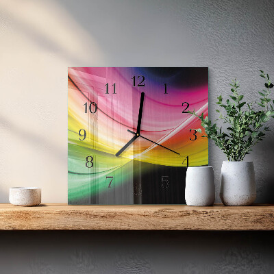 Reloj de vidrio Líneas abstractas