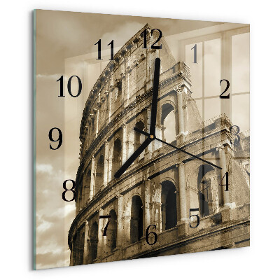 Reloj de vidrio Coliseo Sepia