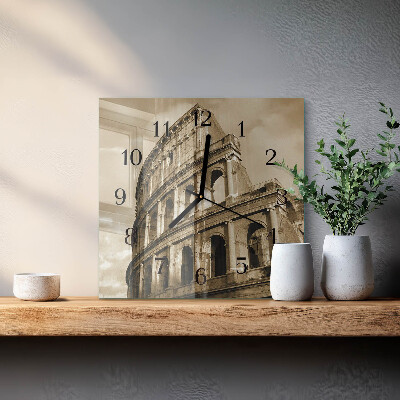 Reloj de vidrio Coliseo Sepia