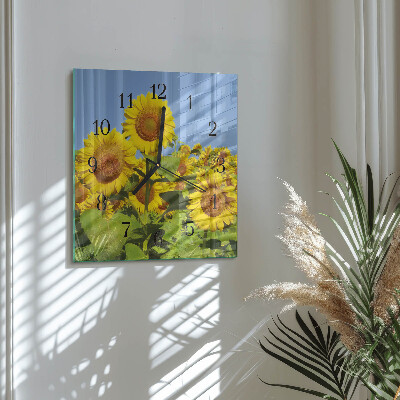 Reloj de vidrio Girasoles