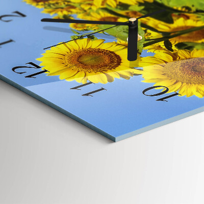 Reloj de vidrio Girasoles