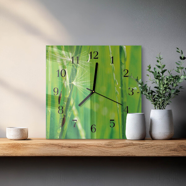 Reloj de vidrio Césped