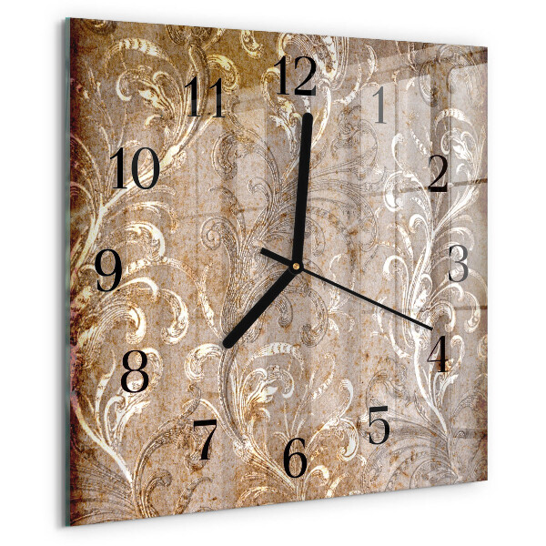 Reloj de vidrio Patrón de flores