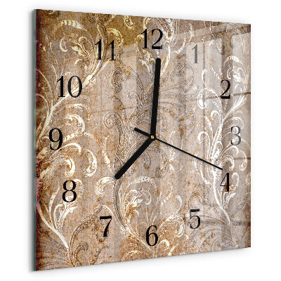 Reloj de vidrio Patrón de flores