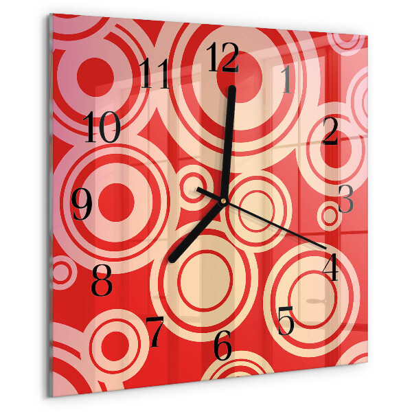 Reloj de vidrio Círculos rojos