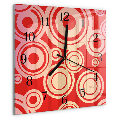 Reloj de vidrio Círculos rojos