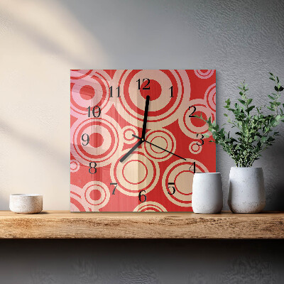 Reloj de vidrio Círculos rojos