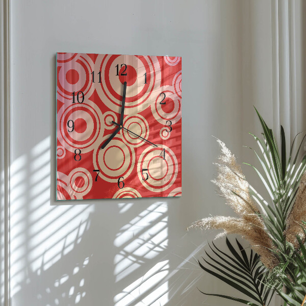 Reloj de vidrio Círculos rojos