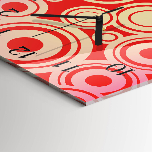 Reloj de vidrio Círculos rojos