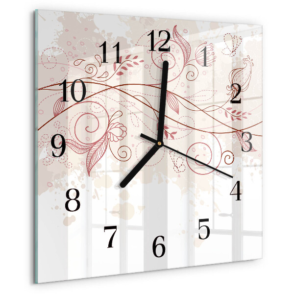 Reloj de vidrio Arte floral