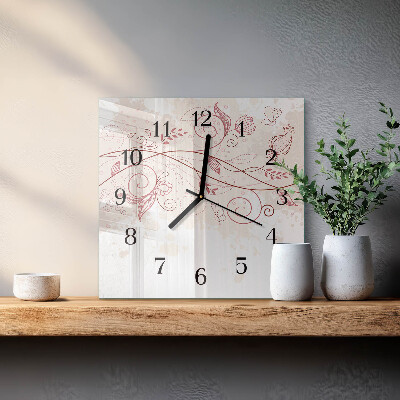 Reloj de vidrio Arte floral