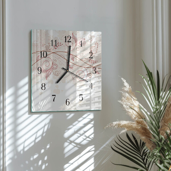 Reloj de vidrio Arte floral