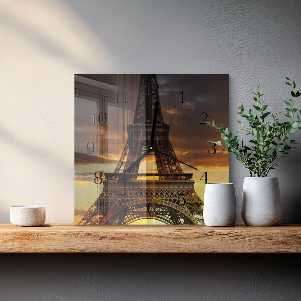 Reloj de vidrio Torre Eiffel de París