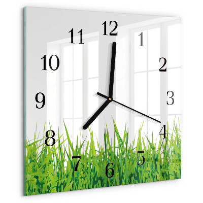 Reloj de vidrio Césped