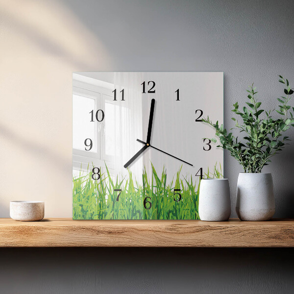 Reloj de vidrio Césped