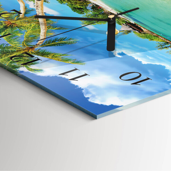 Reloj de vidrio Palmeras de playa