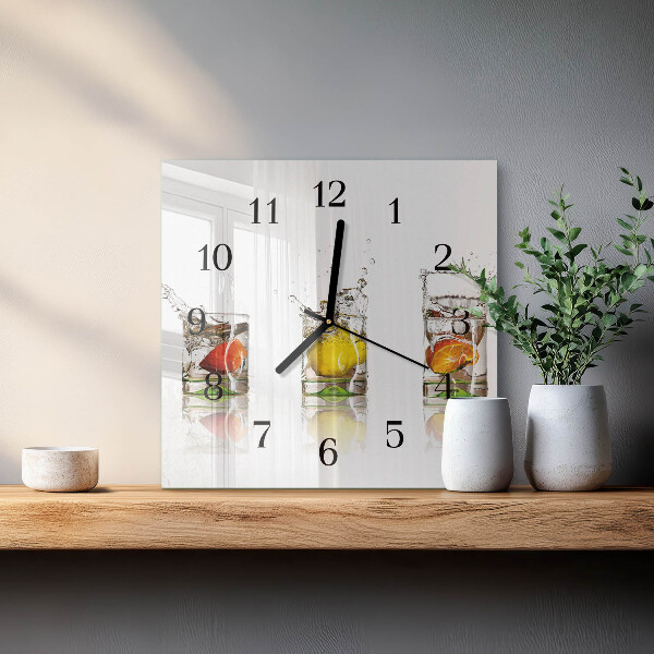 Reloj de vidrio Vasos de fruta