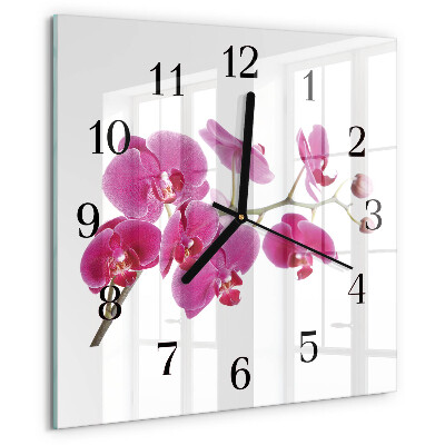 Reloj de vidrio Orquídea