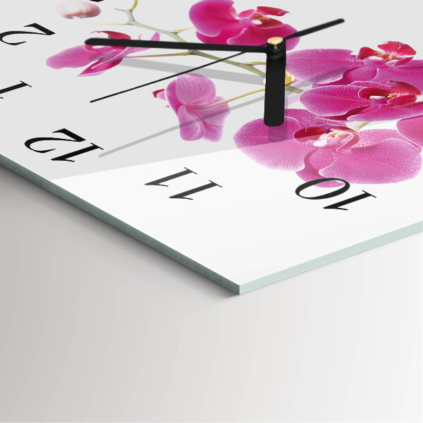 Reloj de vidrio Orquídea