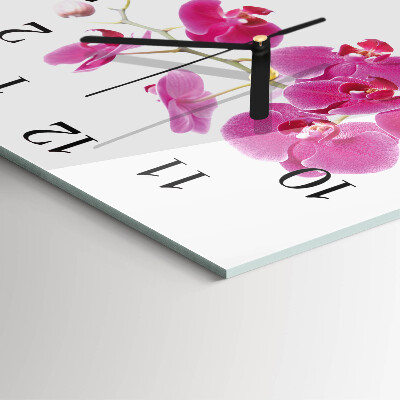 Reloj de vidrio Orquídea