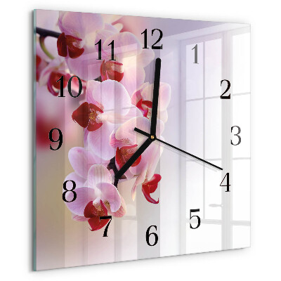 Reloj de vidrio Orquídea