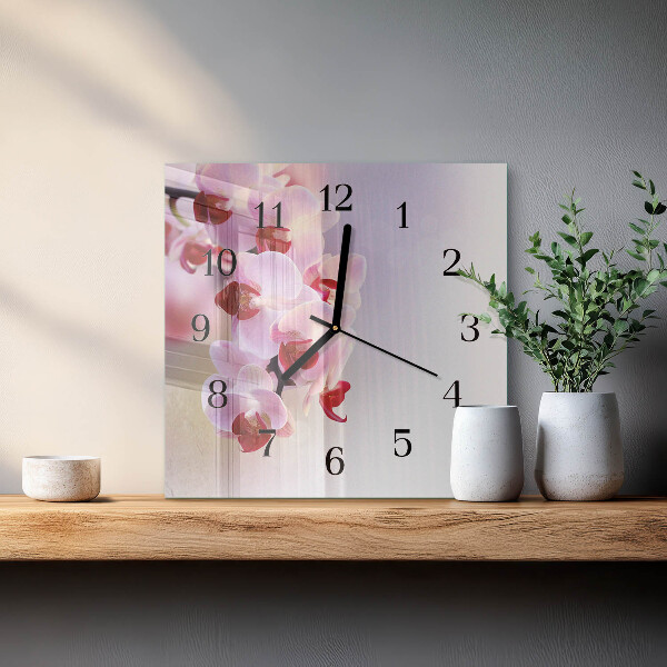 Reloj de vidrio Orquídea