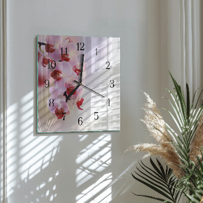 Reloj de vidrio Orquídea