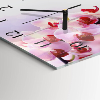Reloj de vidrio Orquídea