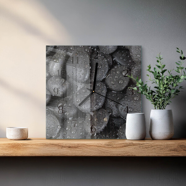 Reloj de vidrio Piedras Agua