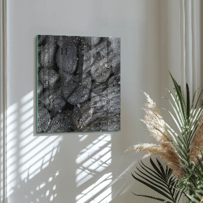 Reloj de vidrio Piedras Agua