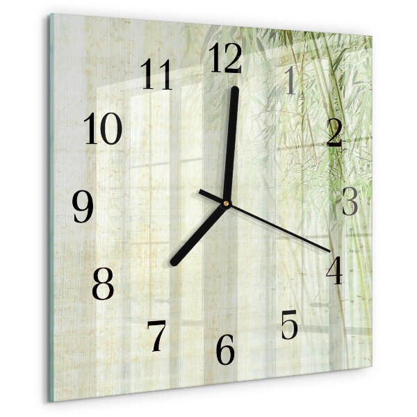 Reloj de vidrio Planta de bambú