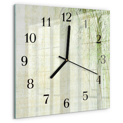 Reloj de vidrio Planta de bambú