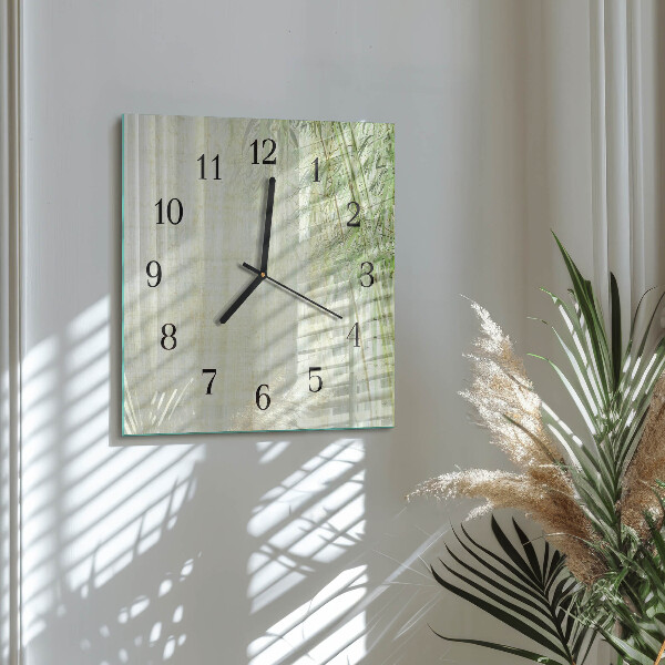Reloj de vidrio Planta de bambú