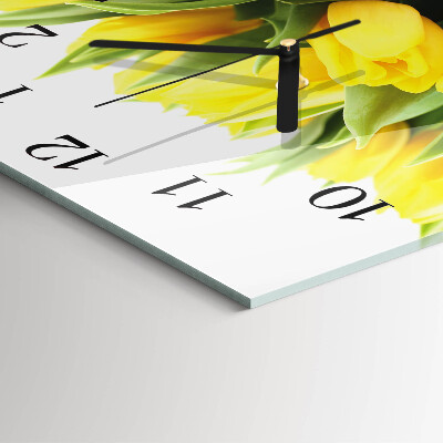 Reloj de vidrio Flores de tulipán