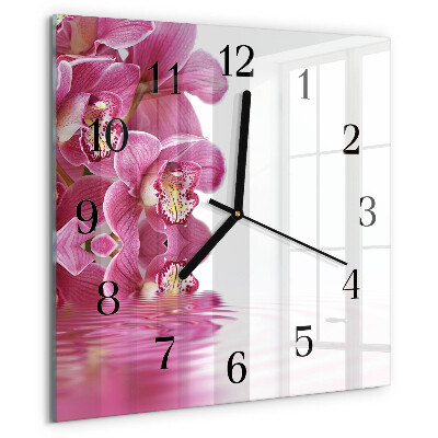 Reloj de vidrio Orquídea