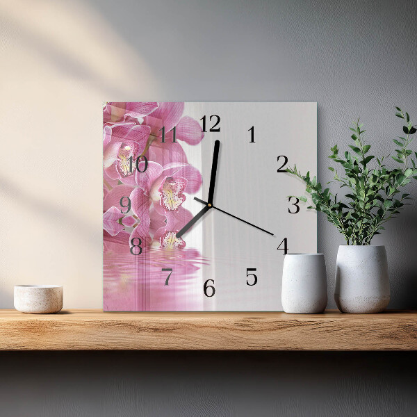 Reloj de vidrio Orquídea