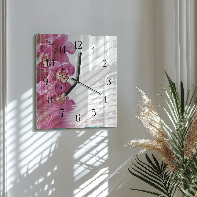 Reloj de vidrio Orquídea