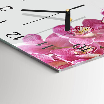 Reloj de vidrio Orquídea