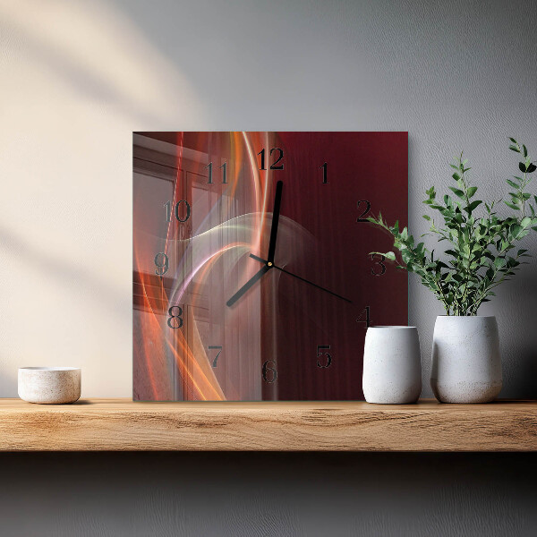Reloj de vidrio Líneas abstractas