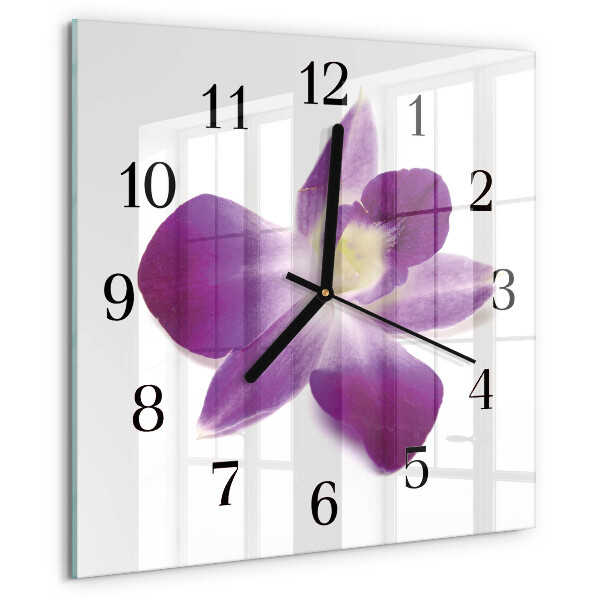 Reloj de vidrio Flor de orquídea