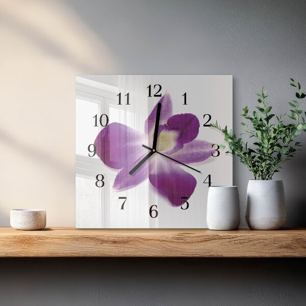 Reloj de vidrio Flor de orquídea